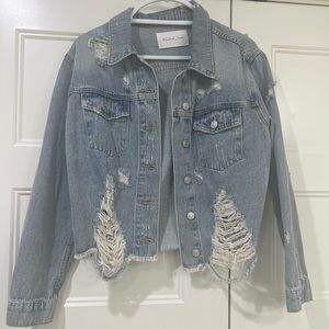 Jean ripped jacket